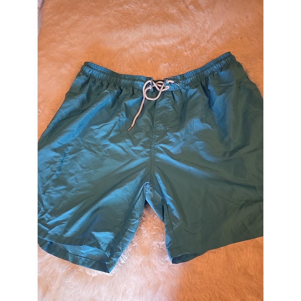 Kailua Surf Board Shorts Mens 5X Green Blue Teal Mesh Lined Swimwear Drawstring